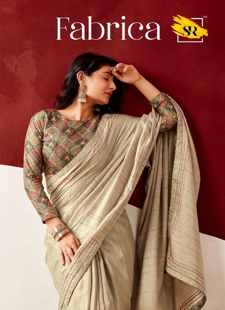 Fabrica By Sr Handloom Tusser With Katha Work Saree Wholesalers In Delhi